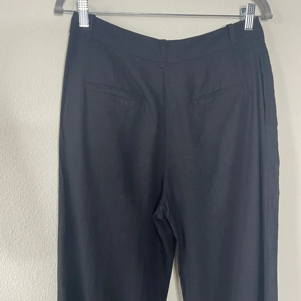 Rae Mode Black Linen Blend‎ Career Pants Size Medium